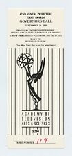 1990 42nd Annual Emmy Awards Governors Ball Vintage Ticket  picture