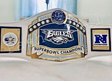 Philadelphia Eagles Superbowl Championship Leather title belt Adult size 2mm 4mm picture