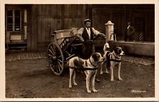 Vintage RPPC Postcard-Switzerland-  Two Dog Milk Cart picture