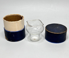 19c. Antique French Victorian Blown Glass Eye Batch Wash Cup with Box Rare picture