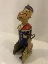 Vintage 1930's Marx Popeye w/Parrot Cages ~ Wind-Up Tin Litho Toy Working w/Key picture