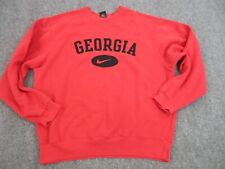 Georgia Bulldogs Sweater Mens Medium Red Swoosh Sweatshirt College Football Nike picture