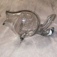 Vintage MCM Blenko Clear Glass Fish Vase Bowl picture