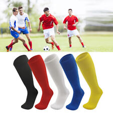 Men Plain Knee High Long Athletic Sports Socks Football Soccer Baseball Stocking picture