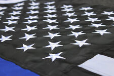 Thin Blue Line American Flag Police with Embroidered Stars and Sewn Stripes 3x5 picture