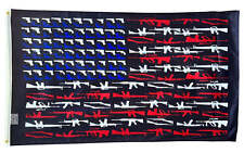 3x5FT Flag American Rifle 2nd Amendment Gun Veterans Banner Trump Guns Patriot picture