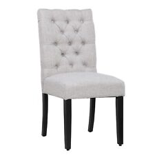 Tufted Button Padded Fabric Upholstered Barstool Dining Kitchen Seat Side Chair picture