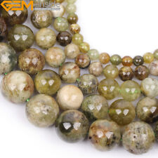 Natural Green Tsavorite Precious Gemstone Loose Beads For Jewelry Making 15'' picture