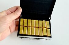 1/6 miniature Figure Metal Suitcase gold bars cash pistol cigarette handcuff gun picture