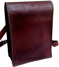Brown Vintage A1 Quality Leather Men's Messenger Shoulder Laptop Bag Briefcase picture