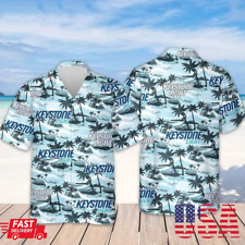 Keystone Light Beer Island Pattern Limited Hawaiian Shirt Adult & Kid Size picture