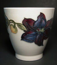 Vintage MOORCROFT Art Pottery Vase Bowl Clematis Made in England picture