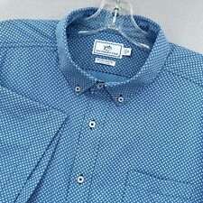 Southern Tide Shirt Mens 2XL XXL Button Up Blue Art Deco Novelty Intercoastal picture