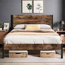 Vintage Wood Queen Bed Frame with Head Frame picture