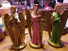 3 Beautiful Vintage PARMA AAI Christmas Angel Figurines Beautiful Faces picture