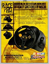 Thrustmaster Motorsports Racing Wheel For PS1, N64, 1998 Full Page Print Ad picture