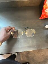 Cartier Eye Glasses Gold C Decor Clear picture