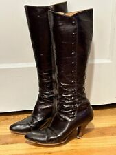 Women's Vero Cuoio Oxblood Brown Knee High Boots Made in Italy, Size 39/8.5 picture