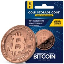 Bitcoin Cold Storage Wallet - Unhackable Pure Copper Collectible Coin picture