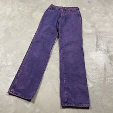 Vintage Sasson Women’s Jeans 26x32 80s Purple Denim 90s Straight picture