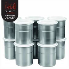Pacojet Chrome Steel Pacotizing Beakers with White Lids 10 Pack Genuine picture