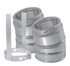 DuraVent 6DP-E30K Class A Chimney Pipe Galvanized 30-Degree Elbow Kit 6 in. picture