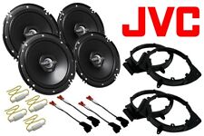 NEW JVC Front & Rear Speakers w/ Mounting Brackets, Wire Harness & Bass Blockers picture