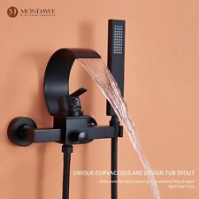 MONDAWE Wall Mount Bathtub Faucet with Hand Shower Faucet Set Tub Filler System picture