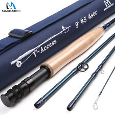 Maxcatch 3/4/5/6/7/8/9/10/12WT Fast Action Fly Fishing Rod Graphite IM10 & Case picture
