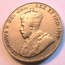 1926 Near 6 Canada 5 Cent Ch F+ Sharp  King George V Canadian Nickel KM-29 picture