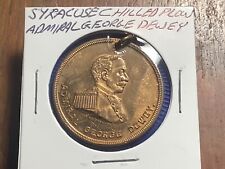Admiral George Dewey Syracuse Chilled Plow Medal 32mm picture