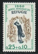 France 1960 MNH Mi 1301 Sc B340 Refugee Girl Amid Ruins,World Refugee Year ** picture