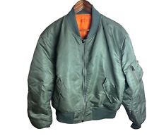 Vintage USAF Alpha Industries MA-1 Flyers Bomber Jacket Size Large Made USA picture