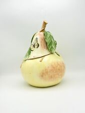 Fitz And Floyd Sommer Hill Cookie Jar Canister Butterfly Pear 13” Tall MINT picture