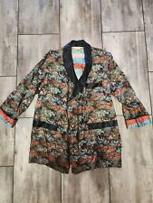 1950s Vintage Japanese Silk Smoking Jacket Size M Bel Air Boojady Rare picture