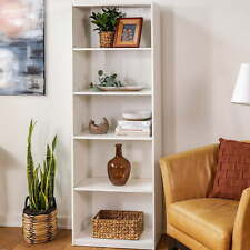 5-Shelf Bookcase with Adjustable Shelves, True Black Oak picture