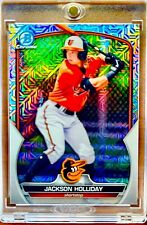 Jackson Holliday RARE BOWMAN CHROME SILVER MOJO REFRACTOR ROOKIE CARD RC - Mint picture