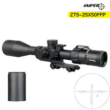 Sniper 5-25x50mm First Focal Plane Rifle Scope 30mm Tube Illuminated Reticle MOA picture
