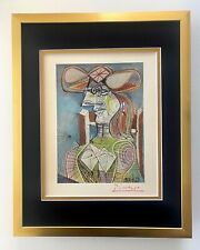 PABLO PICASSO  1948 BEAUTIFUL SIGNED PRINT MATTED AND FRAMED + LIST  $995 picture