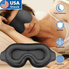 3D Travel Silk Eye Mask Sleeping Soft Padded Shade Cover Rest Relax Blindfold picture