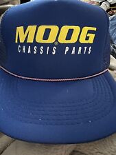 Vintage Moog Chassis Parts Foam Mesh SnapBack Trucker Blue Hat picture