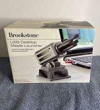 Brookstone USB Computer Desktop Foam Missile Launcher & Guide Brand New NIB picture