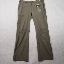 REI Sahara Roll-up Cargo Pants Women's 12 Pewter Green Hiking Outdoors Light NWT picture