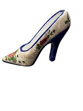 Vintage Deruta Majolica Porcelain Shoe Hand Painted Art Pottery Italy Signed picture