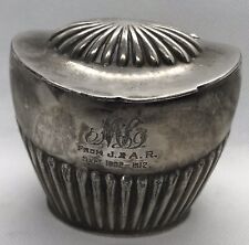 Antique Wilson & Sharp Silver Plate Hinged Tea Caddy 1912 picture