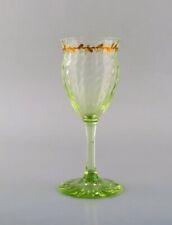 Emile Gallé (1846-1904). Early and rare wine glass in light green art glass picture