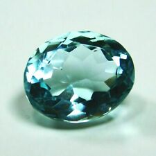Blue Aquamarine Oval Cut 13 Ct  Loose Rare Certified Gemstone  picture