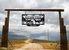 Metal Farm Sign, Custom metal farm name sign, Large metal name sign, Ranch sign picture