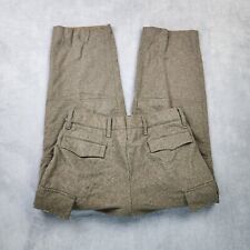 Vtg 60's K. Begemann Cargo Pants Mens W34 X L28.5 Green Military High Rise Wool picture