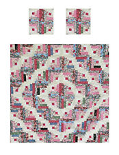 Miniature Dollhouse Pink Garden Quilt Top Computer Printed Fabric new picture